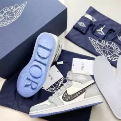 DIOR AIR JORDAN 1 RETRO HIGH SNEAKER – I071