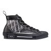 DIOR B23 HIGH-TOP SNEAKER BLACK AND WHITE DIOR OBLIQUE CANVAS – I102